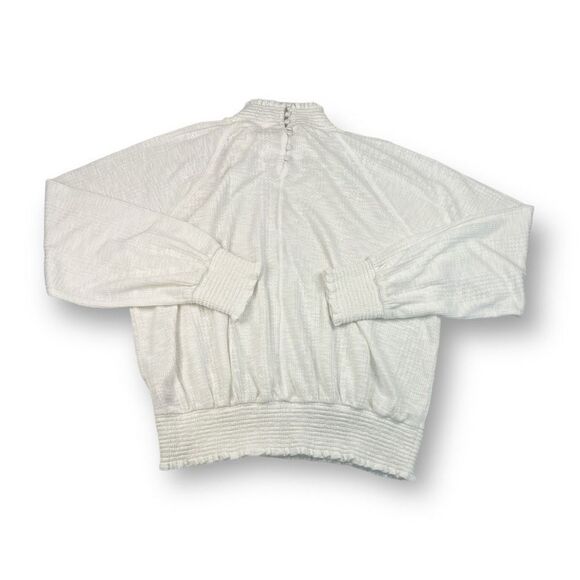 Free People Smock Neck Blouse Top Size Large - Picture 3 of 5